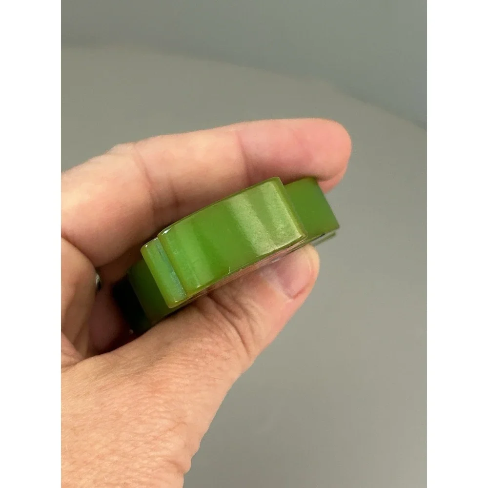 Vintage MCM Green Bakelite Popeye The Sailor Decal Napkin Ring 2-Side Rare!